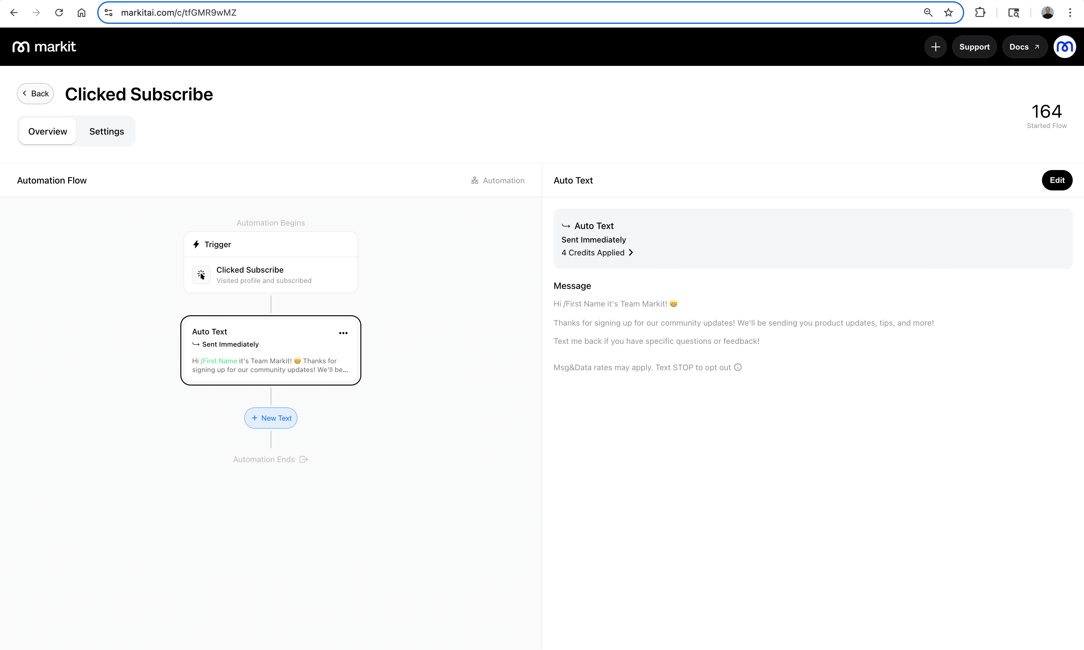 Clicked Subscribe Automation