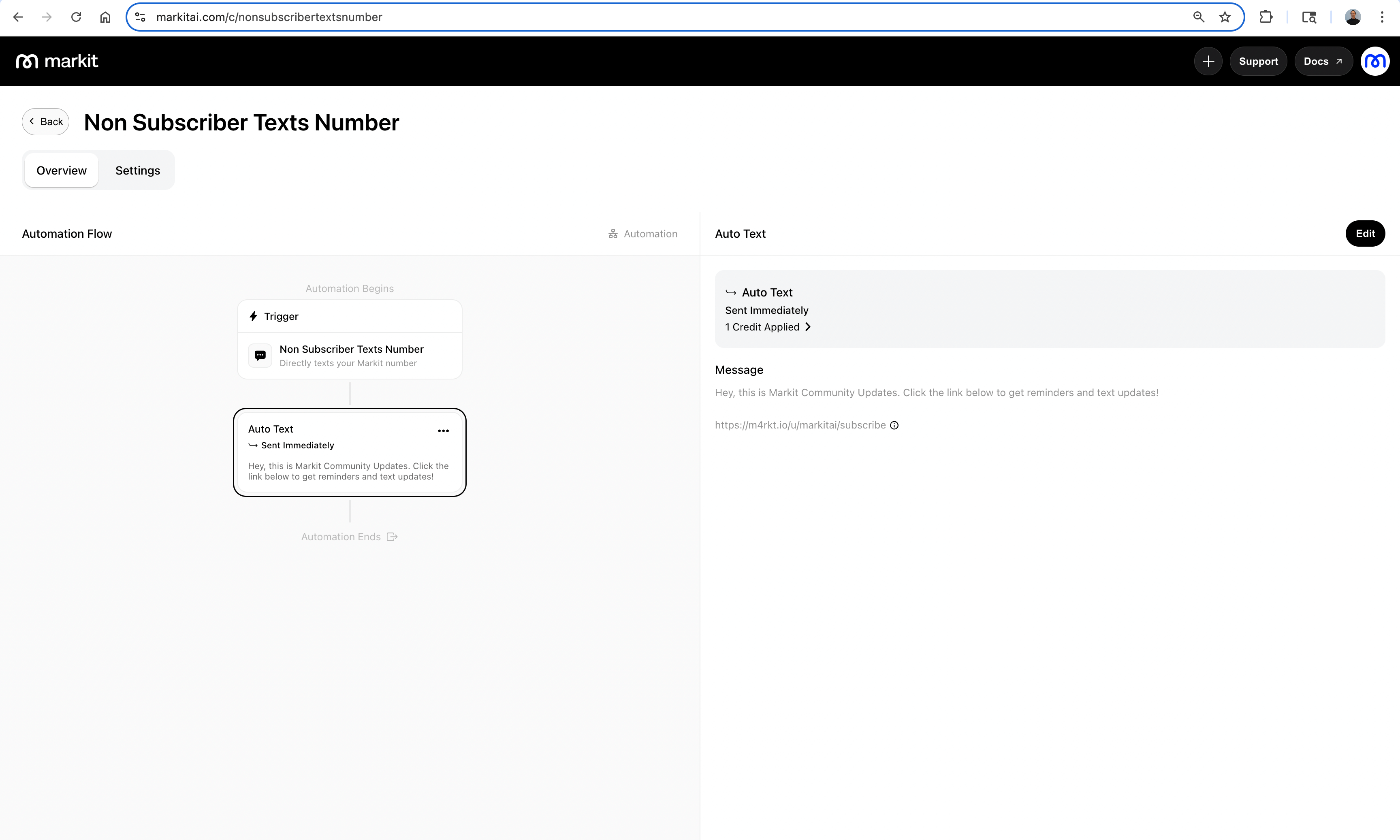 Non Subscriber Texts Automation