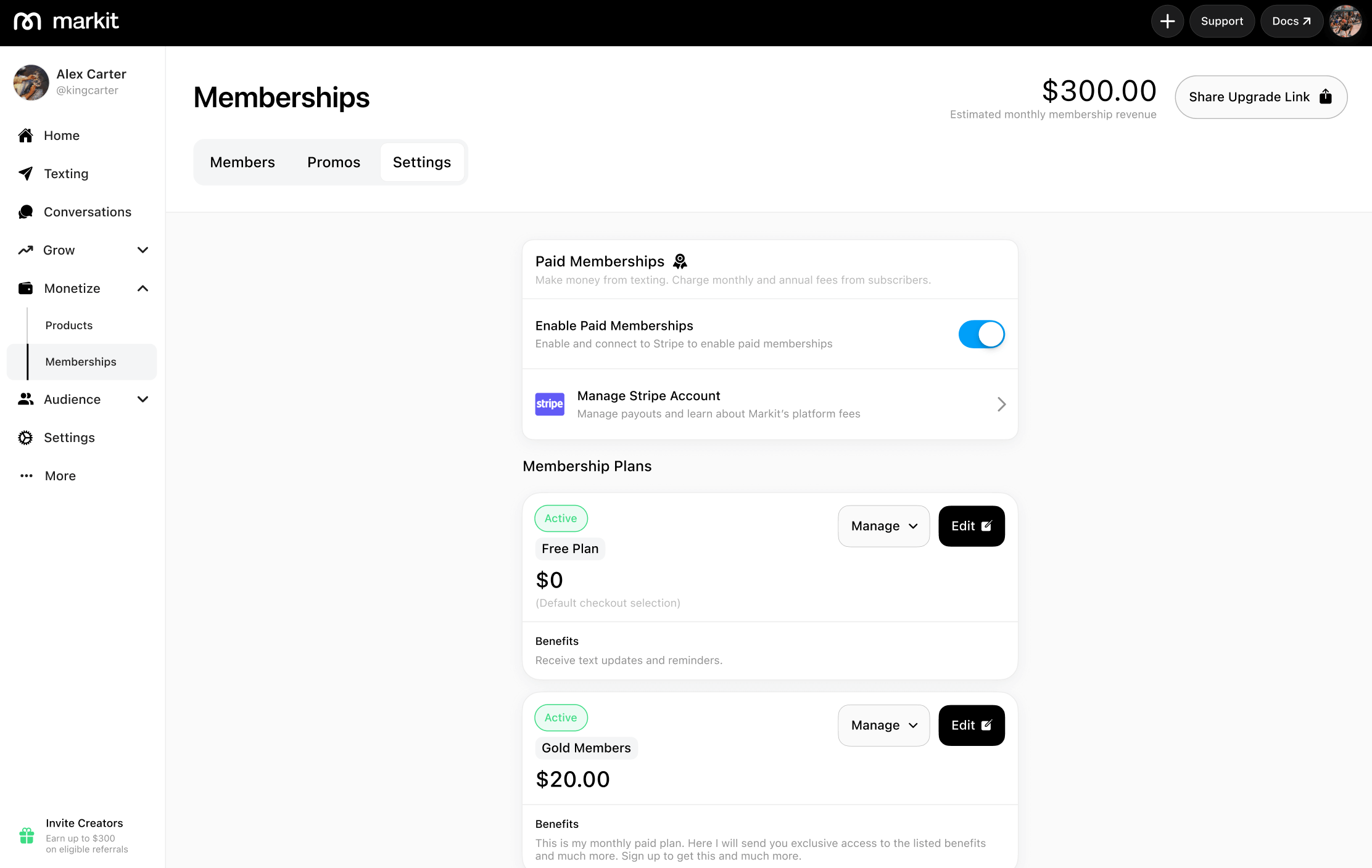 Members Page