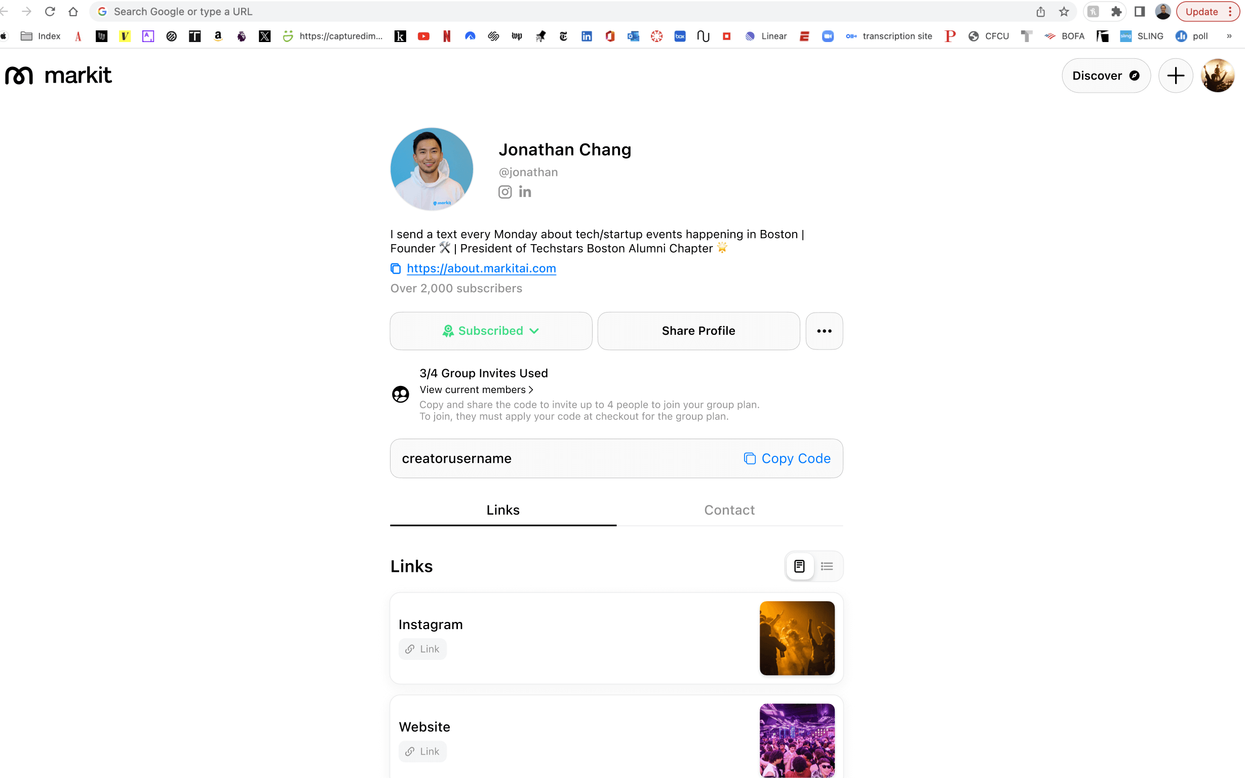 Members Page